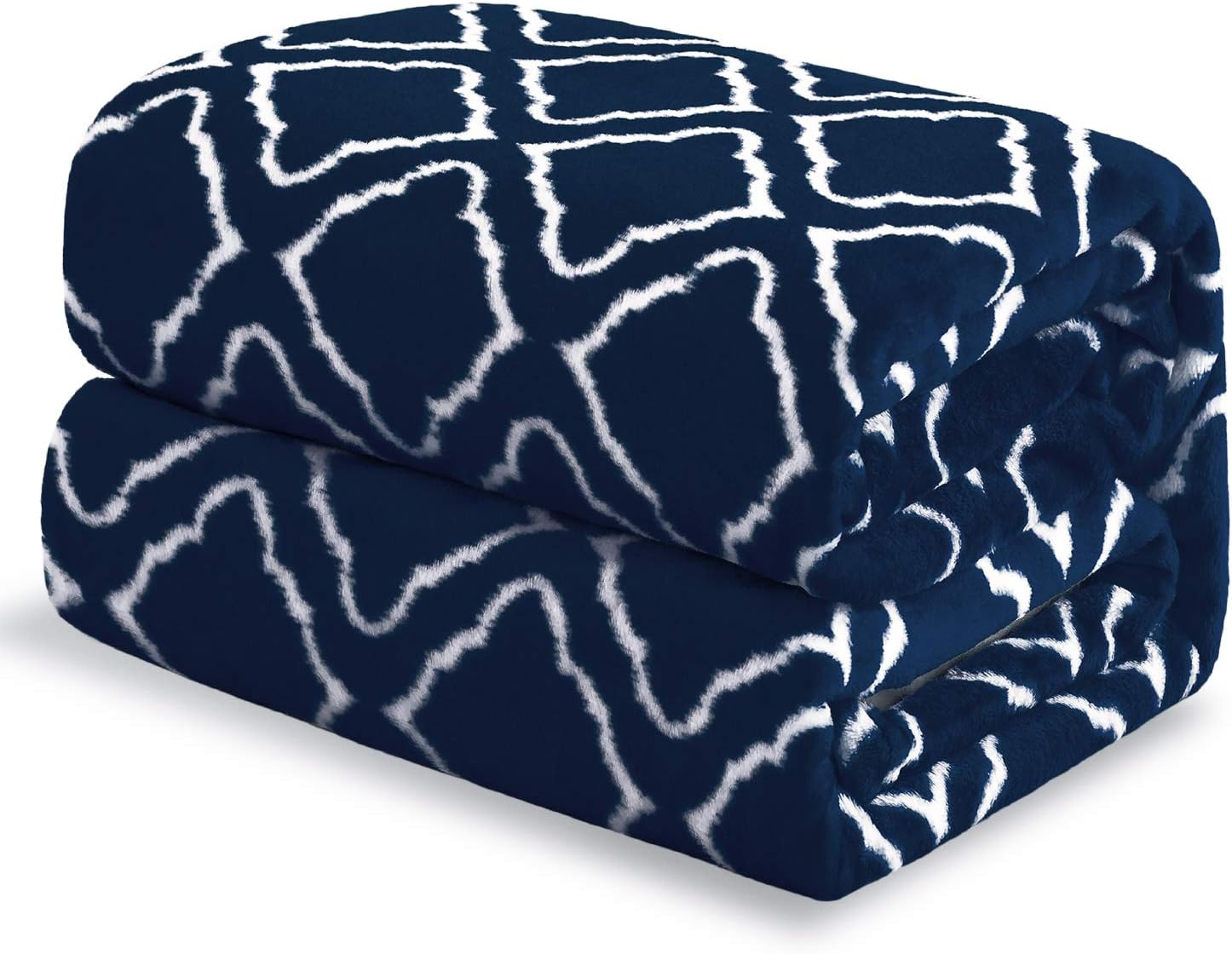 Plaid Polaire Flanelle Bleu Marine - Collection Cozy Warmth