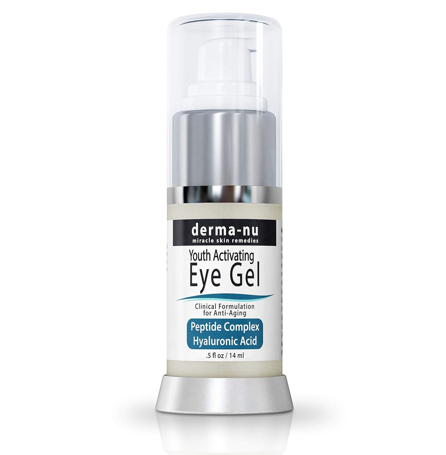 Eye Gel Anti-Aging Cream - Treatment for dark Circles, Puffiness, Wrinkles and Fine Lines - Hyaluronic Acid Formula Infused Serum with Aloe Vera & Jojoba for Ageless Smooth Skin - .5 oz