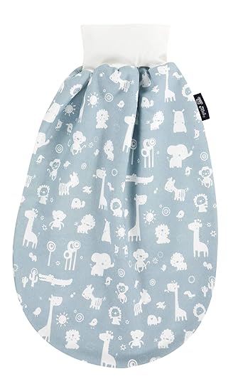 Alvi Baby Schlupfmäxchen light Exclusiv | Schlafsack 0-6 Monate | Baby-Schlafsack 100% Baumwolle | Sommerschlafsack waschbar,
