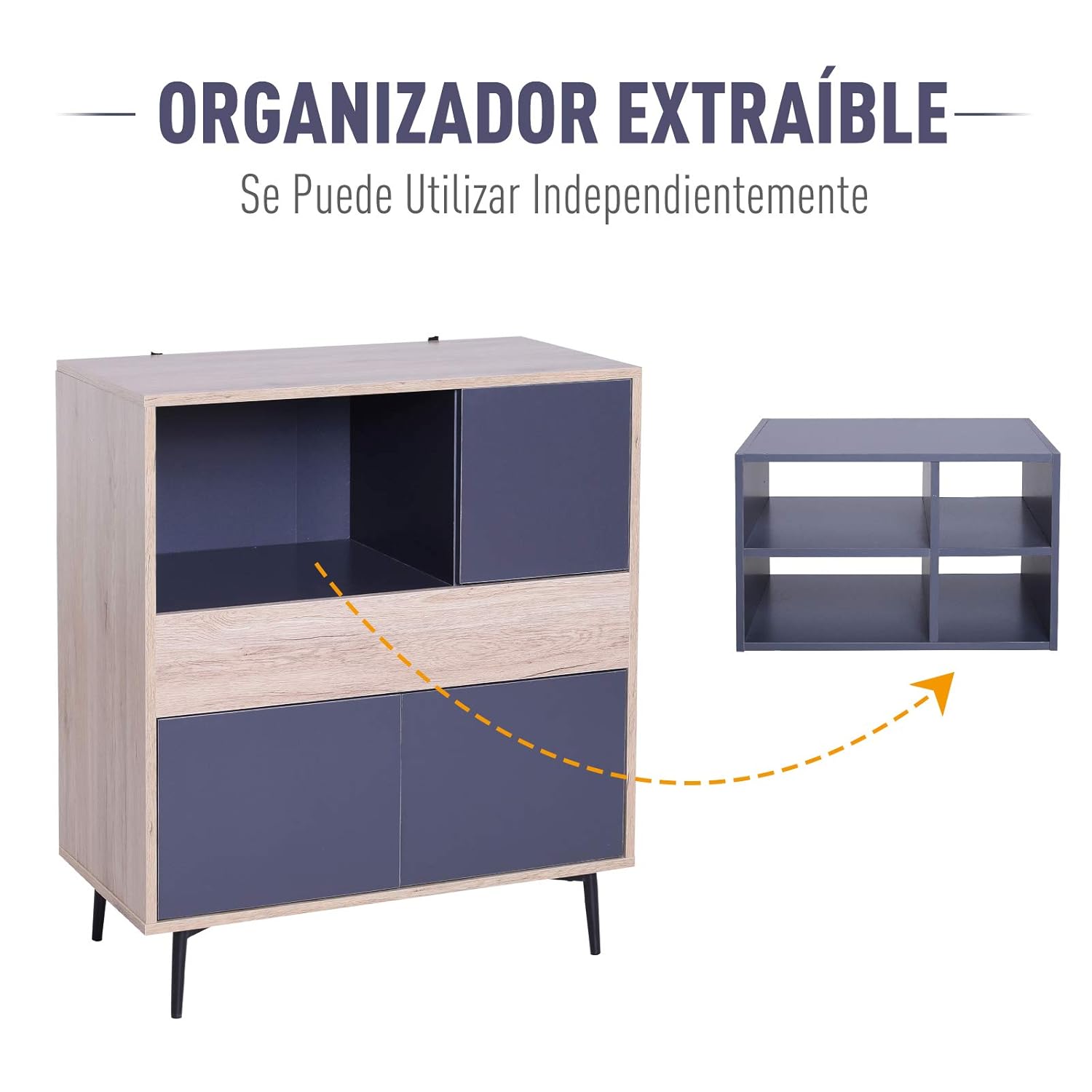 HOMCOM Armario Gabinete Consola Armario Bajo Mueble Aparador