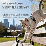 rabbitgoo Cat Harness and Lead Set Adjustable Escape Proof Harness Grey S view 3