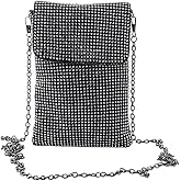 Pebipoo Women's Crossbody Evening Bag Glitter Rhinestone Purse Sparkly Small Handbag