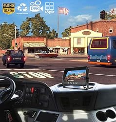 HD 1080P Backup Camera 9" Monitor DVR Kit,4 x IR