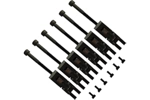 SDWU&TONG sdwutong Set of 6 Double Locking Systyem Locked Saddles with Wrench for Floyd Rose Guitar Tremolo Bridge with Saddle Blocks Black