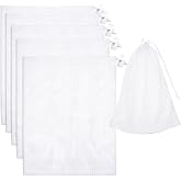 6PC Pool Fine Mesh Filter Bags for Leaf Vacuum Pool Cleaners, Pool Supply | 24*16'' Pool Vacuum Replacement Net Bag, with Pull &amp; Lock Cord,Universal Fit, Firmly Secured,Holds Leaves, Debris, Twigs