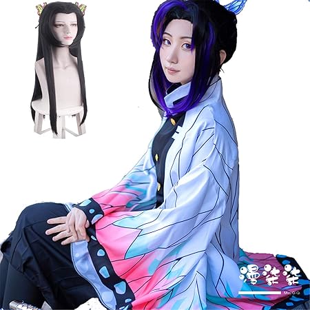 Amazon 鬼滅の刃 即納品 胡蝶 しのぶ Butukomu 胡蝶 カナエ ウィッグ付き 衣装セット コスプレ 変装 イベント コスチューム クリスマス 鬼滅の刃 こすぷれ 子供 キッズコスチューム おもちゃ
