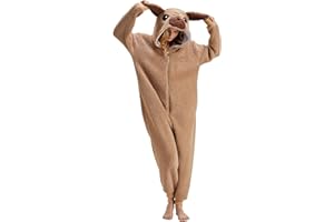 Focupaja Unisex Pug Onesie Adult Animal Pajamas One Piece Comfy Sleepwear Homewear Halloween Cosplay Costume