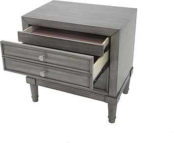 Amazon Com Homes Inside Out Mondo Transitional Nightstand Gray Furniture Decor