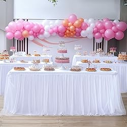 White Table Cloth Rectangle Table Covers for 6 Foot