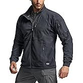 CQR Men's Full-Zip Tactical Jacket, Soft Warm Military Winter Fleece Jackets, Outdoor Coats with Zipper Pockets