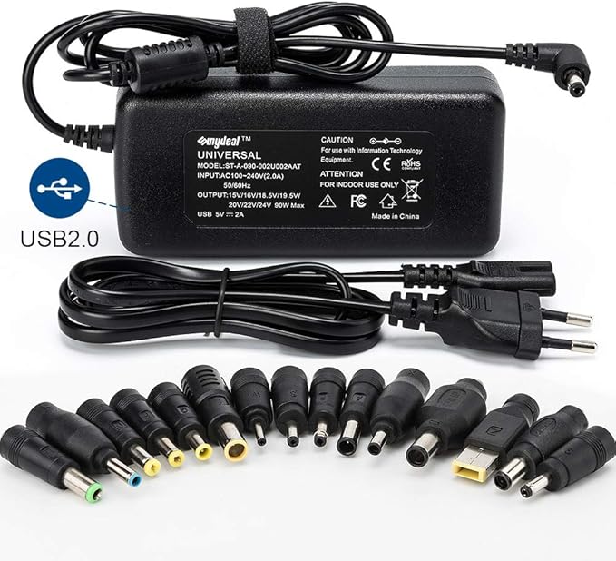 Sunydeal Computadora portátil Cargador Universal Fuente