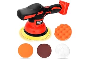 Cordless Car Buffer Polisher for Milwaukee 18V M18 Battery, 6 Variable Speed Car Buffer Polisher, Up to 5500RPM, Polishers Bu