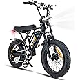 HITWAY E Bike Electric Bicycle for Adults 20 Inch 4.0 Fat Tire Ebikes, 48V 15AH Mountain E-MTB Bicycle, 7 Gears for Commuting, up to 45-80km，UL2849 Certified
