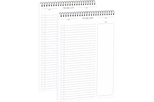 KAICN To Do List Notepad, Undated Daily To Do List Notebook with 60 Sheets Task Planning Pads, Waterproof Cover/Twin-Wire Binding To do List Planner for Office/School Supplies, A4(8.5" X 11") - 2PCS/Set