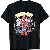 Marvel Spidey and His Amazing Friends Team-Up Retro Doodles T-Shirt