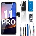 Risidamoy for iPhone 11 Pro Screen Replacement 5.8" with Ear Speaker Sensor Full Assembly 11pro 3D Touch LCD Display Digitizer Fix Tools Magnetic Screw Mat Front Earpiece Repair Kit A2160 A2217 A2215