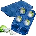Webake Large Diamond Ice Cube Molds, Jumbo Diamond Silicone Ice Cube Tray for Whiskey Cocktails 2 2/5", Perfect for Treat, Soap, Crayons Wax Resin Chocolate Molds 2 Pack