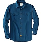 Dubinik® Mens Long Sleeve Button Down Shirts Casual Plaid Shirt with Practical Double Pockets Comfortable and Soft