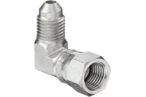 Eaton Aeroquip 2071-4-4S 90 Degree Swivel Nut Elbow, JIC 37 Degree End Types, Carbon Steel, 1/4 JIC(f) x 1/4 JIC(m) End Size, 1/4" Tube OD