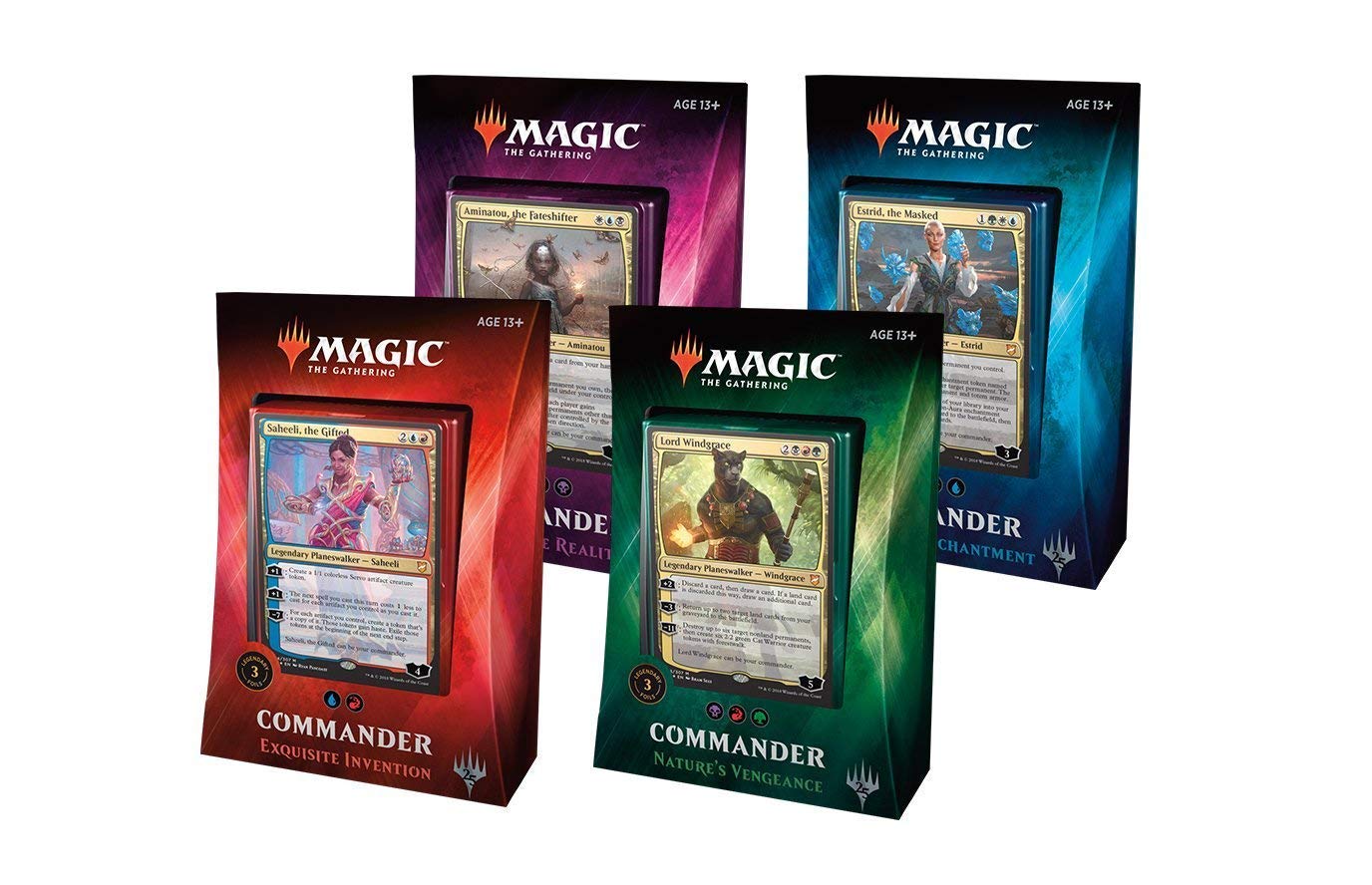 Magic The Gathering Commander 2018 Set of all 4 Decks - English - MTG