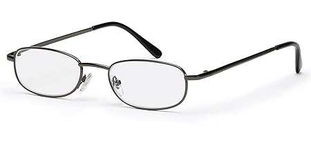 Filtral leichte Lesebrille für Damen & Herren | Klassische ovale Lesehilfe aus Metall in anthrazit | Dpt. +1,0 F4518004