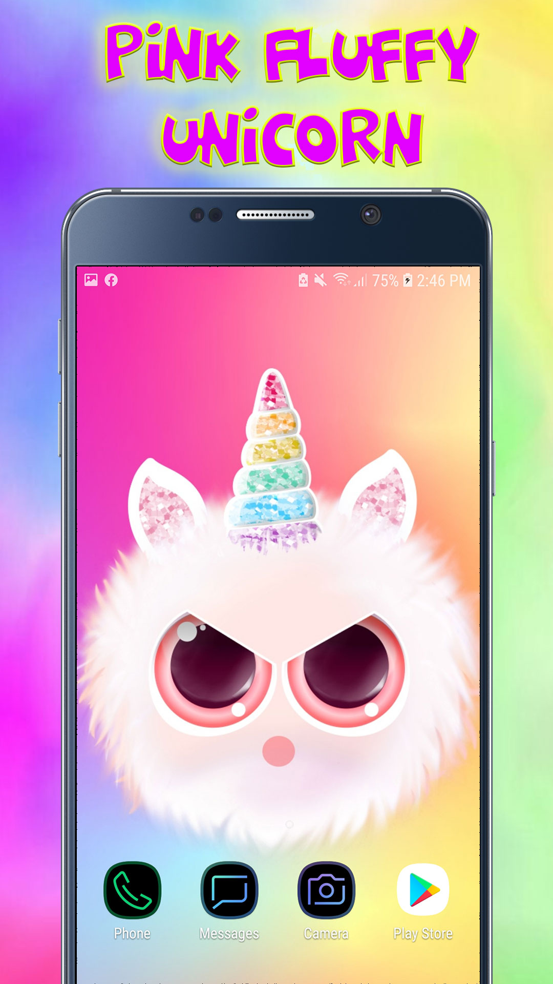 Cute Fluffy Unicorns Background - Thumbnail 2