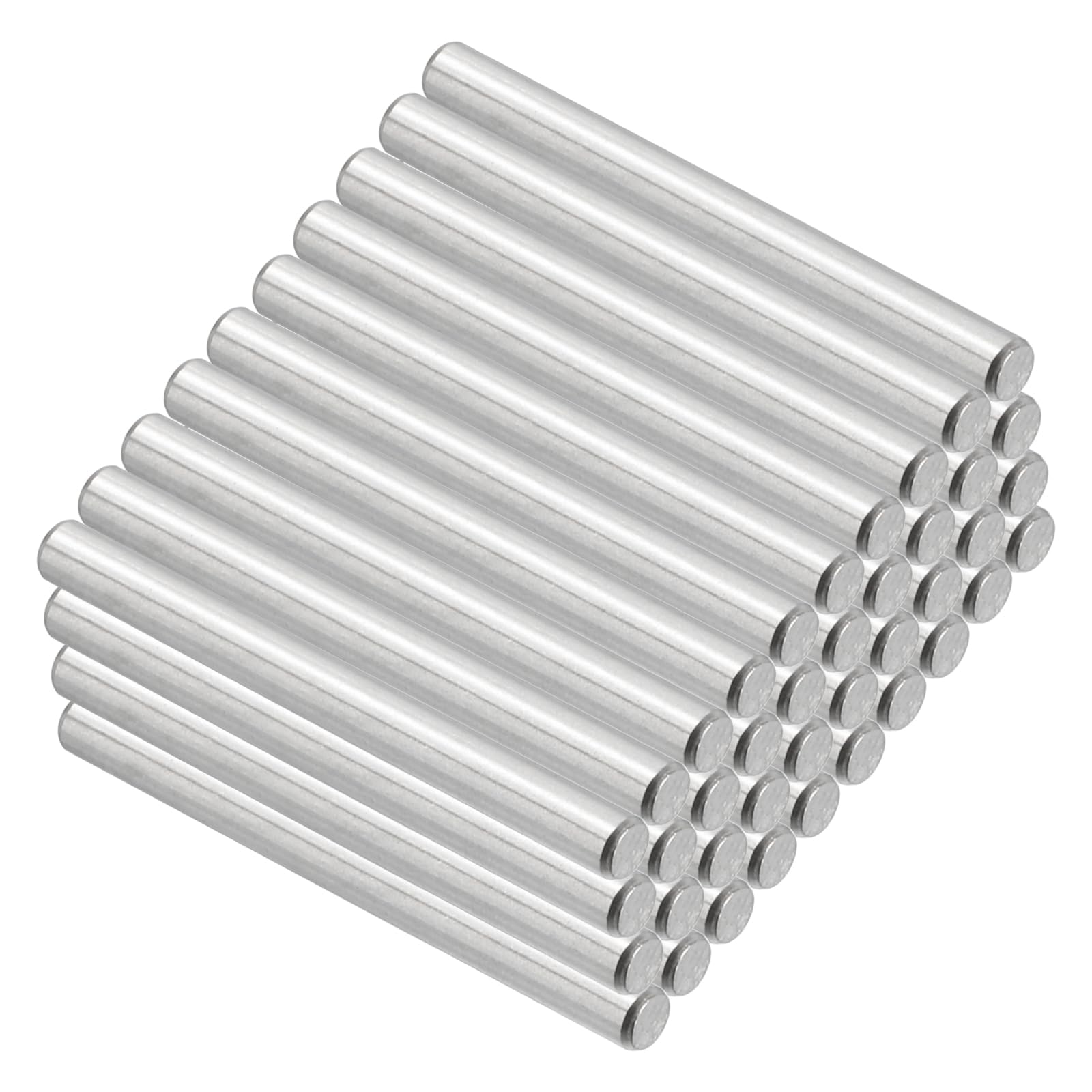 PATIKIL 304 Stainless Steel Dowel Pins 3 x 32 mm, 50 Pack Metal Dowel Pins Shelf Pegs Support Shelves Bunk Bed Fasten Elements Hardware for Furniture Fixing Component Position