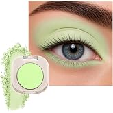Erinde Avocado Green Matte Single Eye Shadow Palettes Makeup for Women, 18 | Soft Lime Green Natural Cream Eyeshadow Palette for Green Eyes, High Pigment Mini Monochrome Eyeshadow Sombra Para Ojos