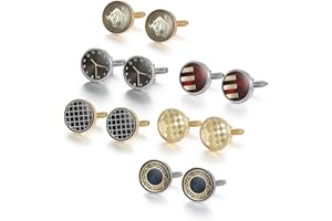 wynameleri Cufflinks Set 6 Pairs for Men, Business Formal Shirts Buttons Cuff Link Packed in Case