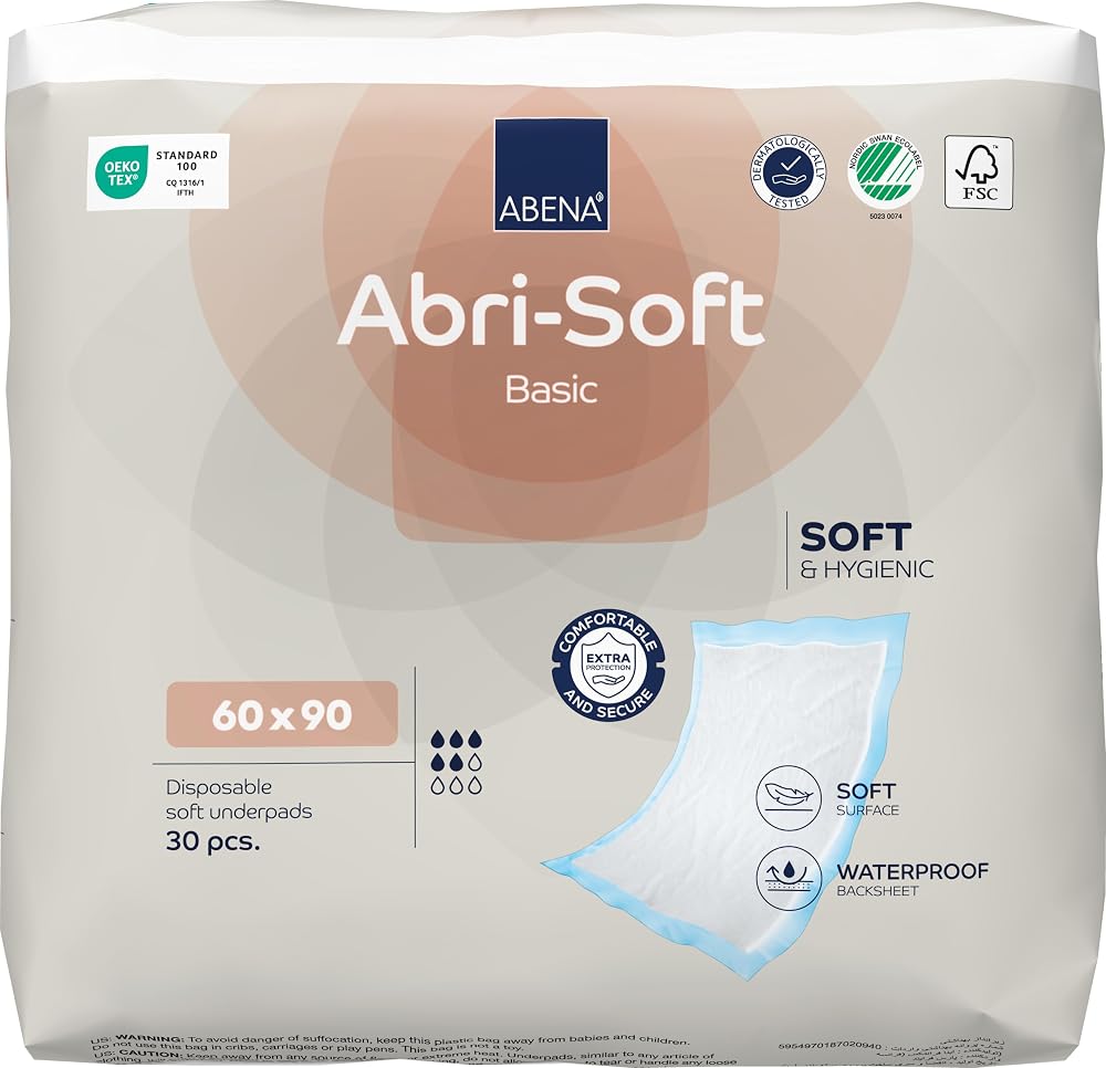 ABENA Abri-Soft Basic Disposable Underpad 60 x 90 cm Pack of 30 1700 ml