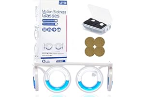 LSYEE Anti- Motion Sickness Glasses,Motion Sickness Bands(Random Color),Motion Sickness Patch,Antiemetic,Three in One Package
