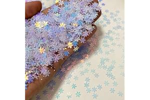 E-ASUM 2000 Pieces/50g Snowflakes Party Glitter PVC Confetti for Christmas Table Confetti Glitter for Winter Snowfield Wonderland Xmas Party Supplies DIY Craft Projects Party Decorations