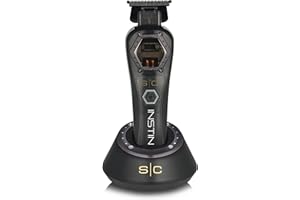 StyleCraft Instinct Professional IN2 Vector Motor Cordless Hair Trimmer with Intuitive Torque Control, 3 Modular Lids