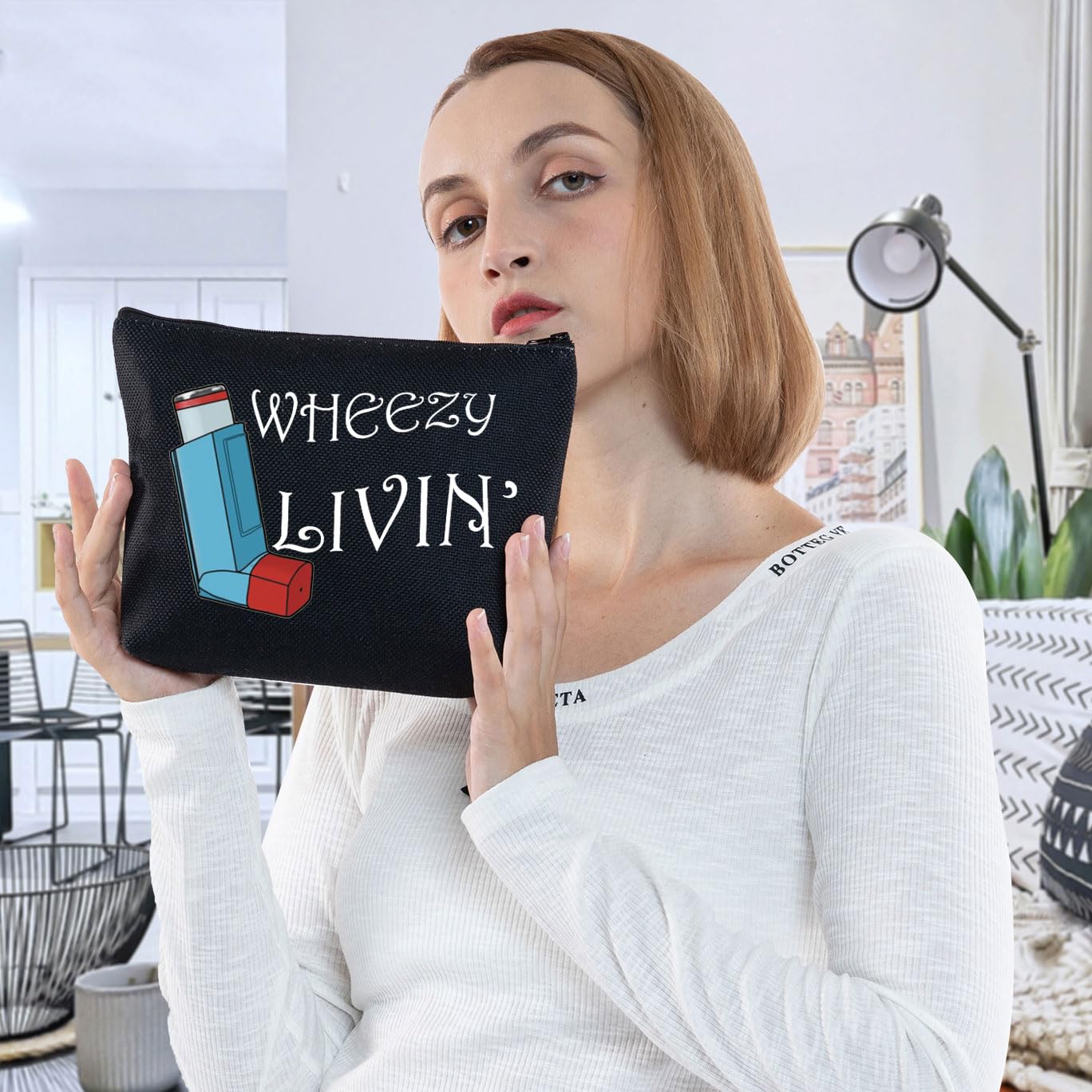 G2TUP Asthma Inhalator Gift Asthma Inhaler Medicine Bag Wheezy Livin’ Inhaler Pouch (Wheezy Livin’)