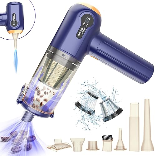 Tiazhan Car Vacuum Cleaner Cordless, 15000Pa Handheld With Powerful Suction, Rechargeable Portable Mini for Pet Hair Home Office With Upgraded LED Display