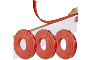 STANCE TUNING USA U-Shape Edge Banding, 16.4ft Self Adhesive Furniture Edge Protector, Countertop Edge Trim and Collapsible Edge Guards for Countertop Table Cabinets Shelves Restoration （1",Brown)