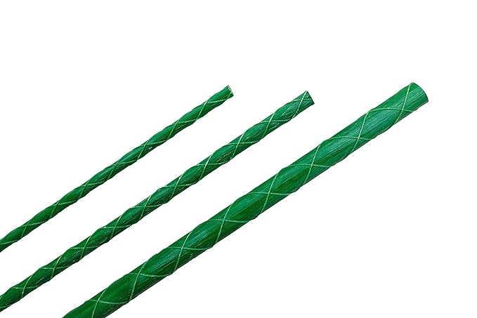Pflanzenstütze aus Fiberglas Rostfrei 10 Jahre Lebzeit | 20er Set | Hochfeste Pflanzstäbe Grün | 80cm | Ø8mm Vollmaterial Gla
