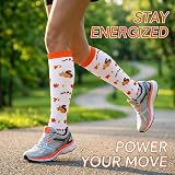 LEOSTEP Compression Socks 20-30 mmHg 4 Pair Men Women Non-Slip Long Tube view 5