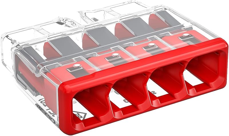 WAGO 2773-404 COMPACT Splicing Connector 4 Conductor 4mm2 Red Cover 80 pcs