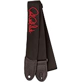 PRS Signature Logo 2" Poly Guitar Strap, Red/Black