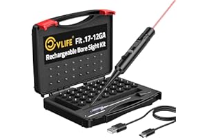 Red/Green Bore Sight Laser with 64 Adapters, Fit 0.17 to 12GA Calibers