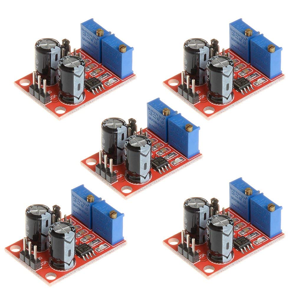 DollaTek 5Pcs NE555 Pulse Frequency Duty Cycle Adjustable Module Square Wave Signal Generator