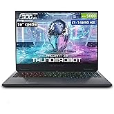 Thunderobot Radiant 16 5060 2.5K 300Hz Gaming Laptop, NVIDIA GeForce RTX 5060, 16" QHD+ 300Hz Display, Core i7-14650HX, 32GB DDR5, 1TB SSD, RGB Backlit Keyboard, Wi-Fi 6, Win 11 Home, Black