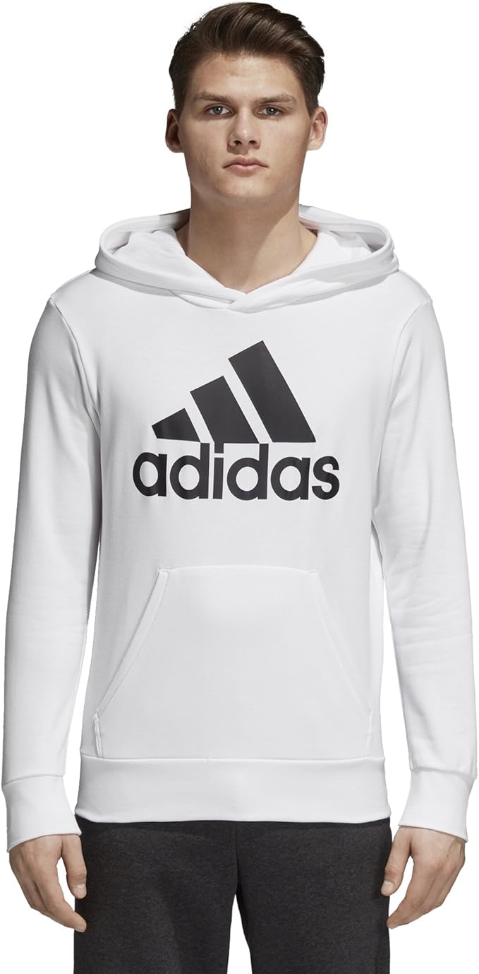 adidas men's essential linear logo pullover hoodie