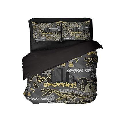 Amazon Com Extremely Stoked Urban Graffiti Skateboard Bedding