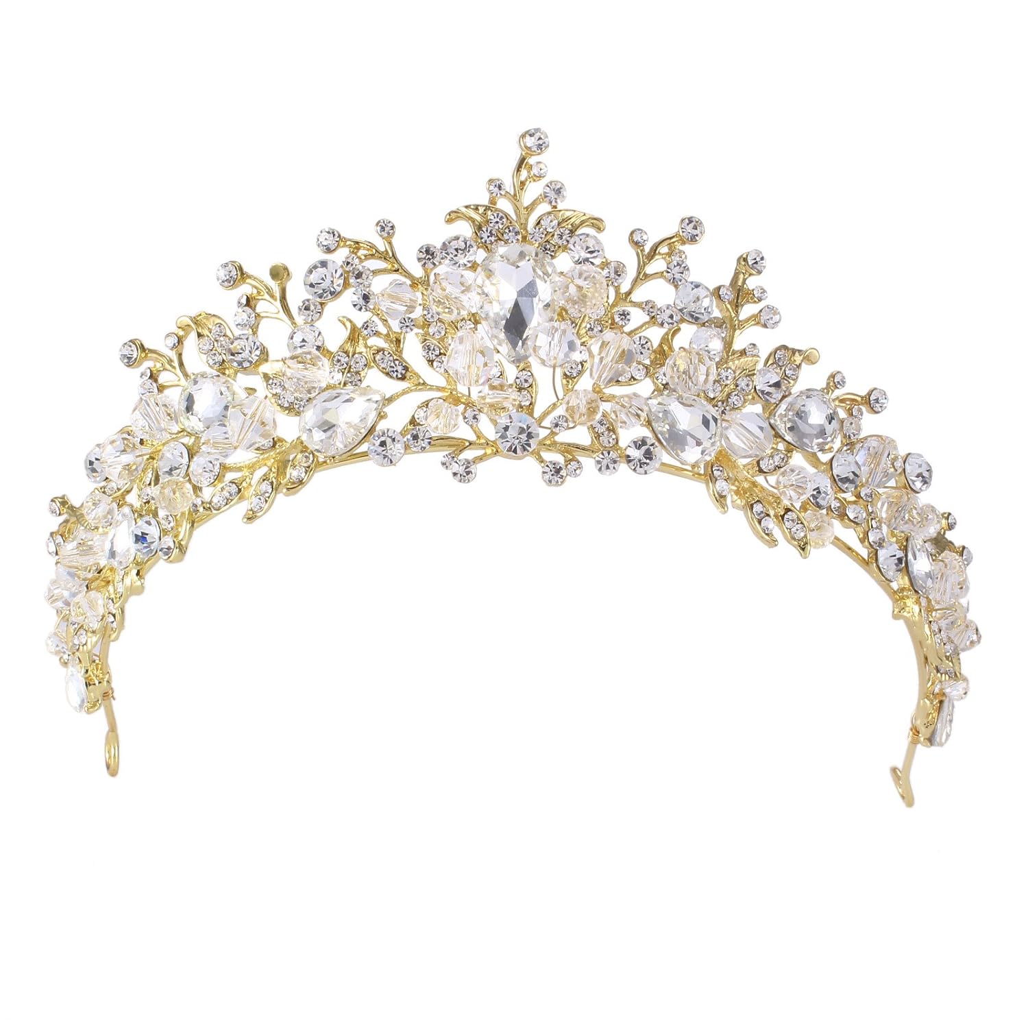 HerZii Tiaras Mujer Novia de Boda Nupcial Corona
