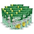 SuckerPunch Snappy Sweet Bread N’ Butter Dill Pickles Chip-Cut, Gluten Free, Kosher, Sugar Free, Low Calorie, Low Carb, on the Go, Non GMO, Keto Friendly, Vegan, 3.4 Oz Single Serve Pouch (12 Pack)