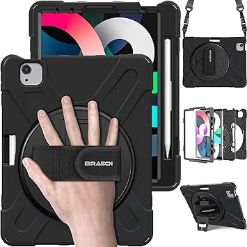 Amazon Com Braecn Ipad Air 4 10 9 Case 2020 Ipad Pro 11 Inch Case Heavy Duty Shockproof Kids Case With Pencil Holder Hand Strap Kickstand Shoulder Strap For Ipad Air 4th Generation 10 9