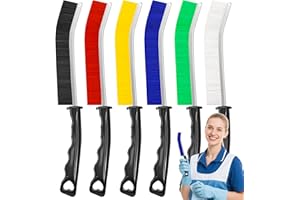 WDRIGE 6Pcs Crevice Cleaning Brushes for Household Use, Grout Cleaner Brush, Hard Bristle Groove, Gap Cleaning Tool, Suitable for Hard-to-Reach Regional Spaces（Thick）
