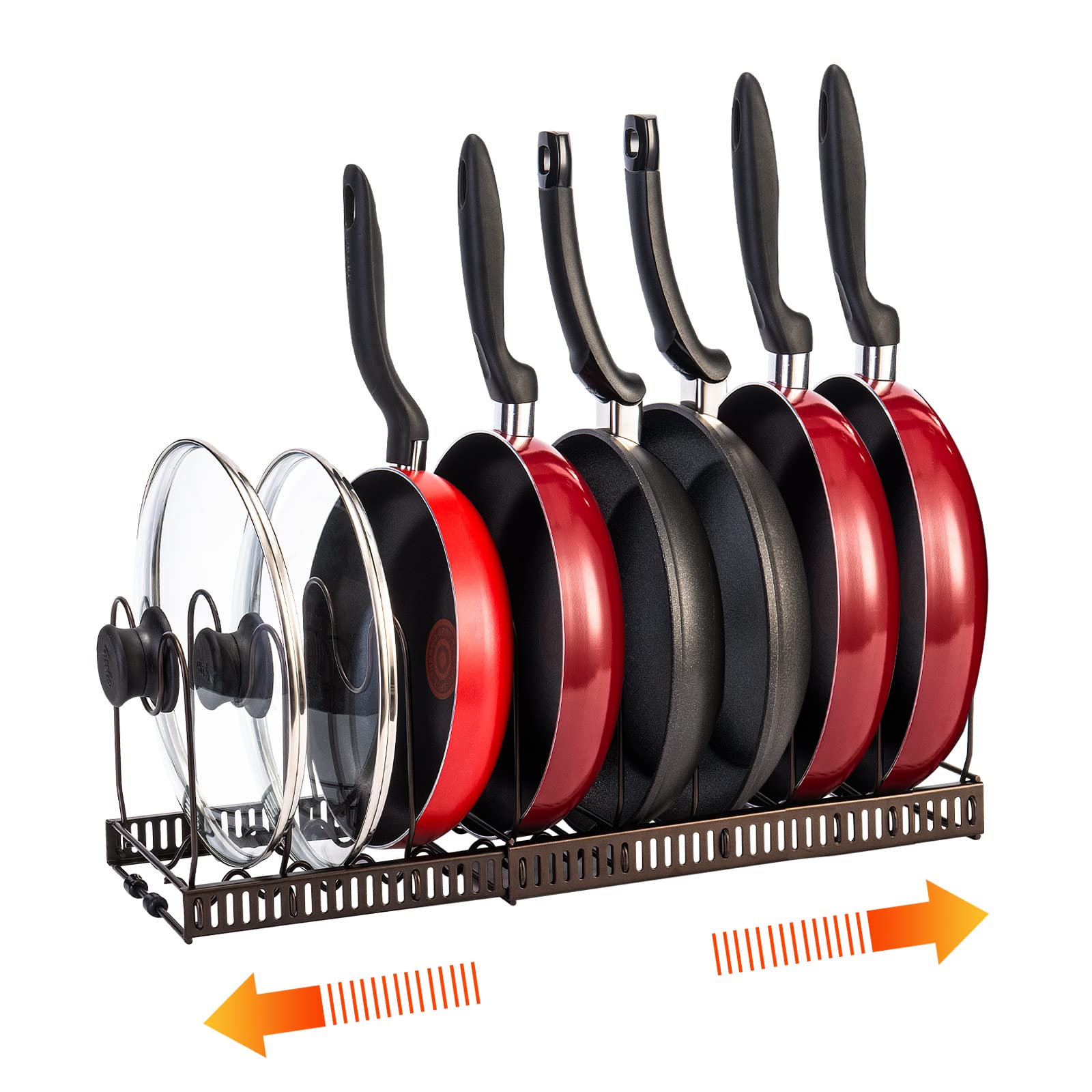 Pot Organizer Rack for Cabinet, Expandable Pot Racks, Pots and Pans ...